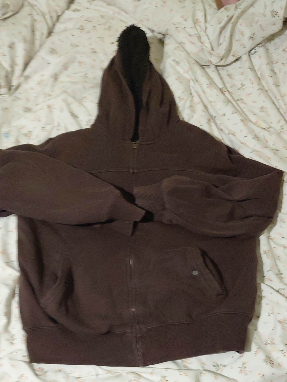 GreenTea Men’s Brown Zip-Up Hooded Sweater